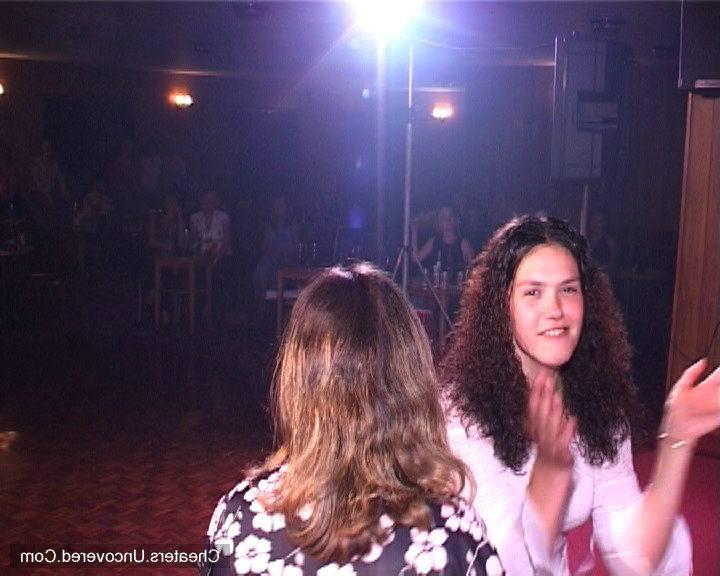 16P Drunk wives at the male stripper club suck some guys off