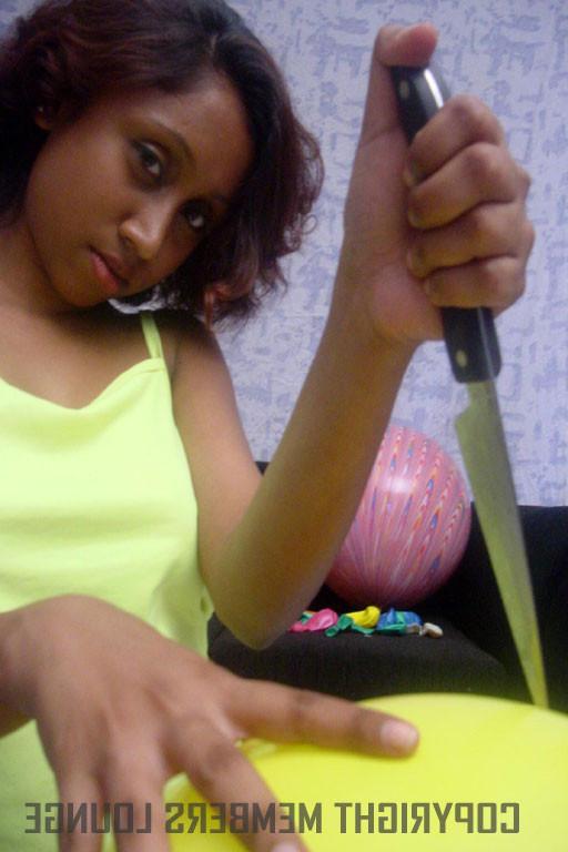 5P Cute naughty Indian plays with balloons