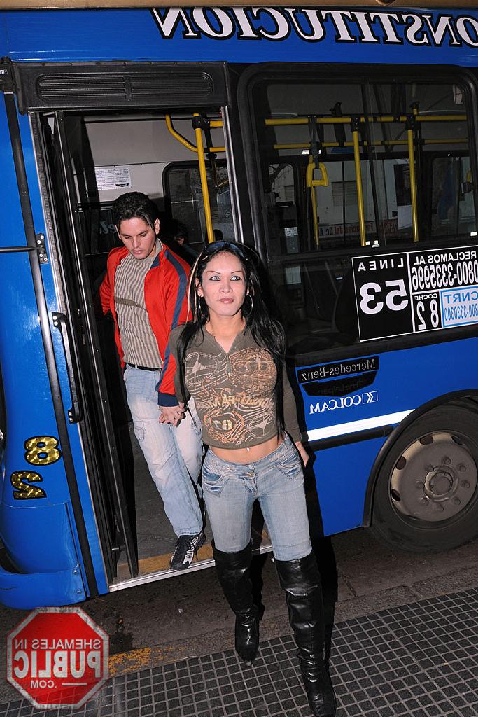 16P Hardcore tranny sex action on a city bus