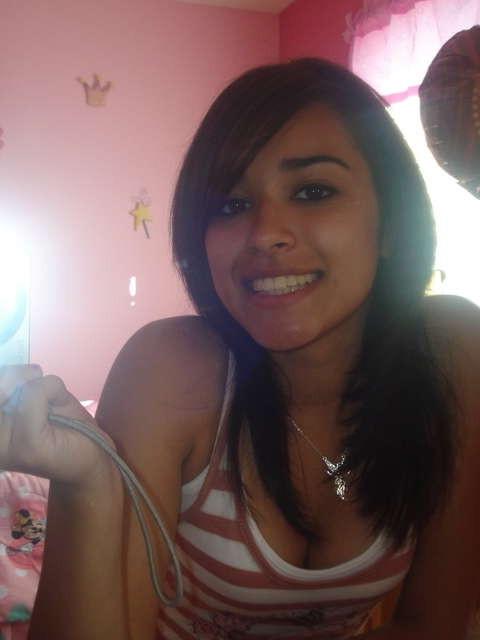 15P Cute Latina babe in her underwear