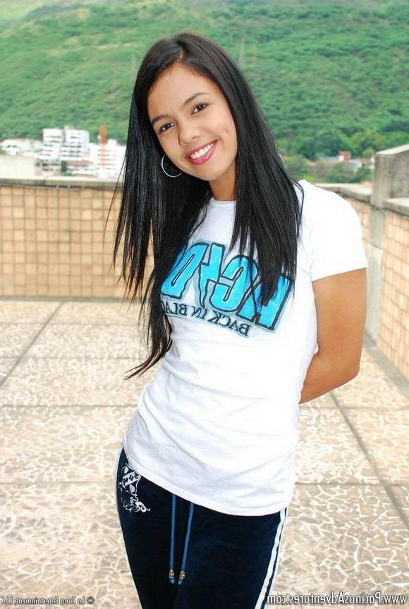 15P Latina teen cutie poses and hardly sucks strong cock