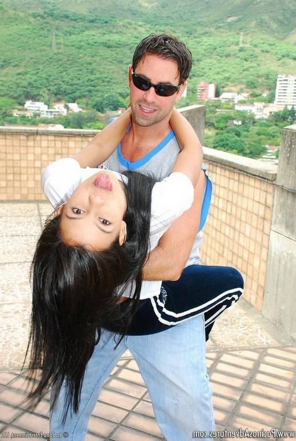 15P Latina teen cutie poses and hardly sucks strong cock