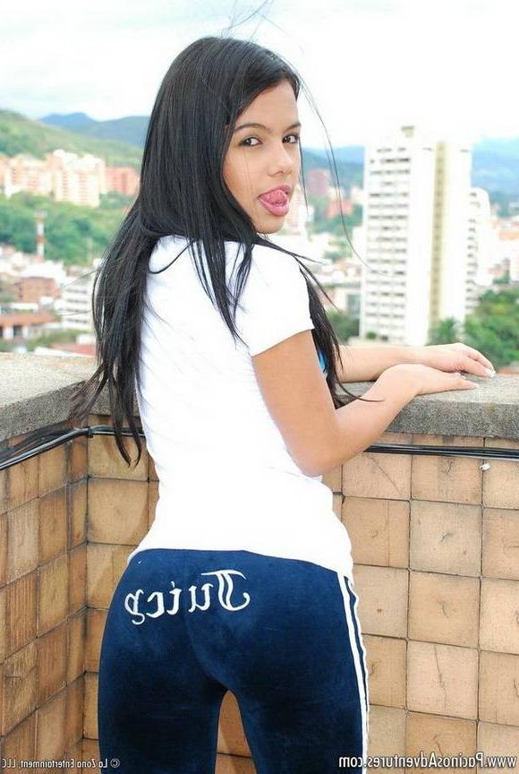 15P Latina teen cutie poses and hardly sucks strong cock
