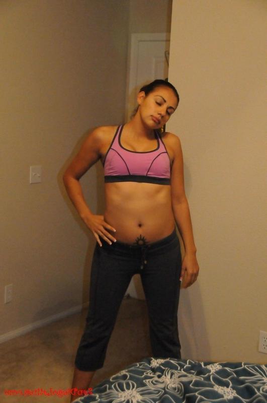 14P Sleeping latina gets bra and panties removed by roommate