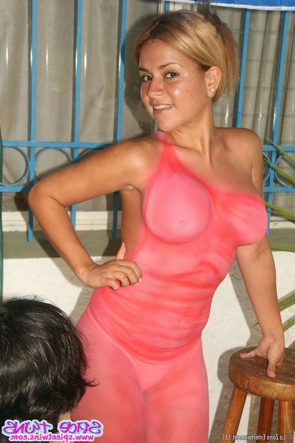 15P blonde latina teen posing