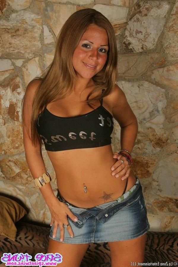 15P latina teen posing in thongs