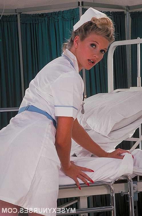 16P sexy babe in nurse uniform and stockings
