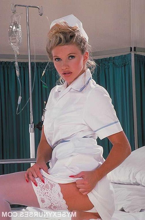 16P sexy babe in nurse uniform and stockings