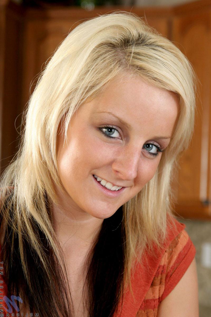 10P Above melissa's naughty ripped fishnet stockings lies a teen ass round, smooth a