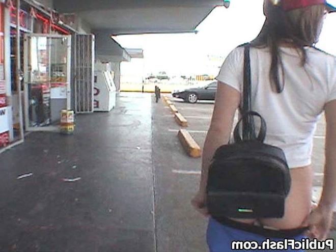 16P Laughing Layla Takes To Public Flashing Like An Energized Bunny