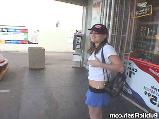 16P Laughing Layla Takes To Public Flashing Like An Energized Bunny