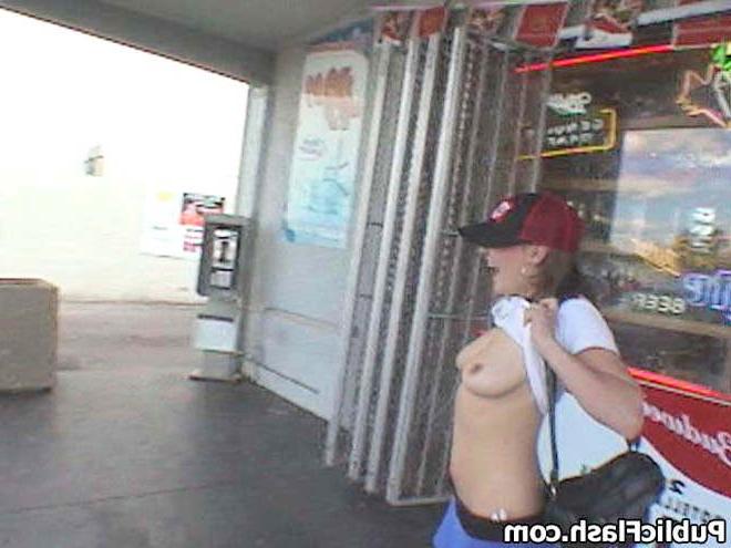 16P Laughing Layla Takes To Public Flashing Like An Energized Bunny