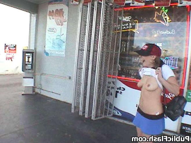 16P Laughing Layla Takes To Public Flashing Like An Energized Bunny