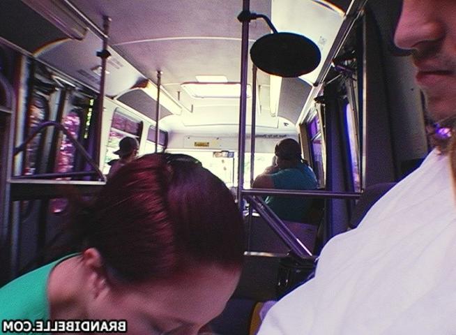 16P incredible brandi belle giving a head in a public bus