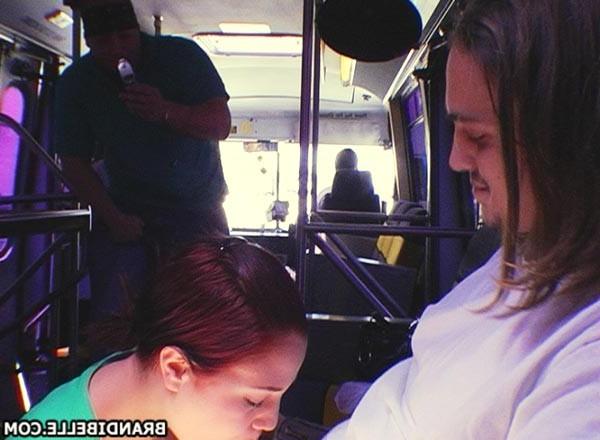 16P teen Brandi Belle giving a blowjob in the public bus