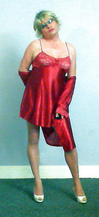 4P New Satin Nightwear plus Sheer Nude Hold Ups