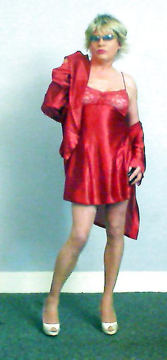4P New Satin Nightwear plus Sheer Nude Hold Ups