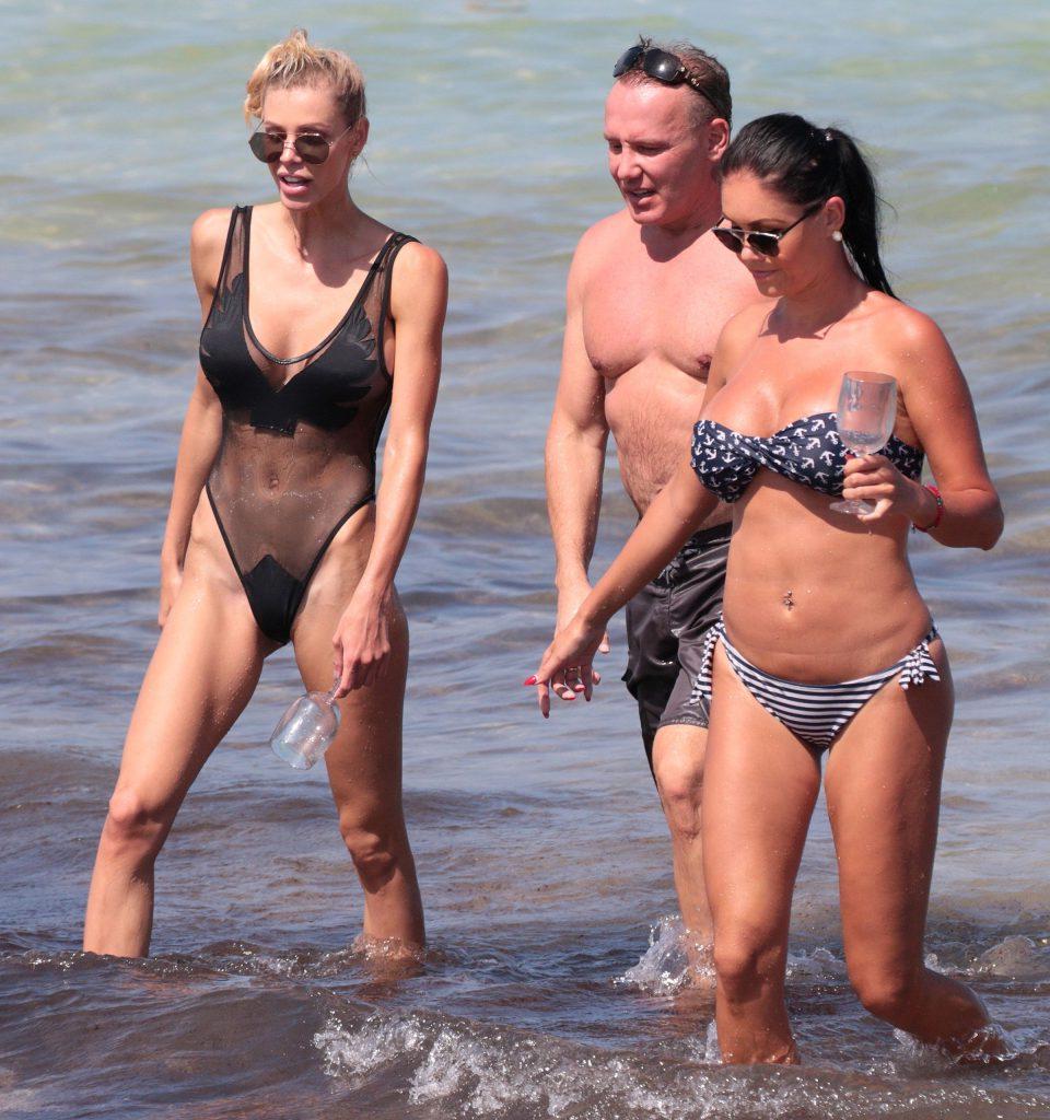 9P Lisa Hochstein Gets Wet In A See-Though Bodysuit