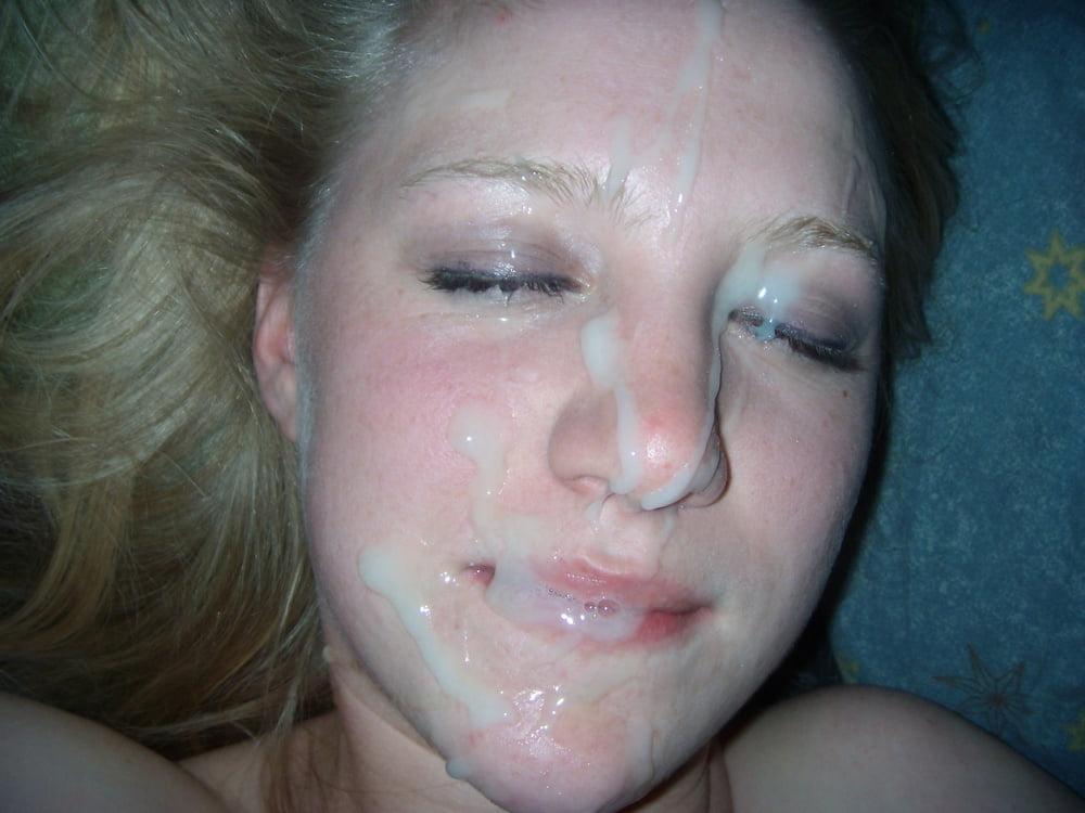 25P Exposed - Blonde Teen Spreads and Gets Facial