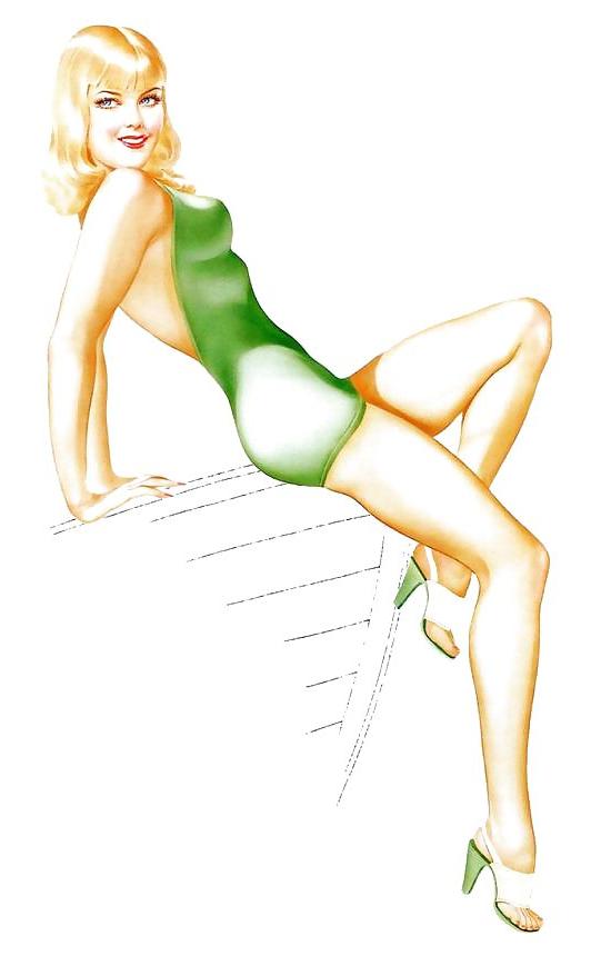 25P Old school pin-up girls!