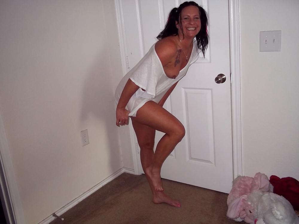 18P Chance's tits and ass in a white t-shirt