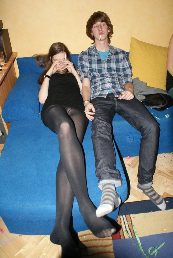 23P nylon upskirt