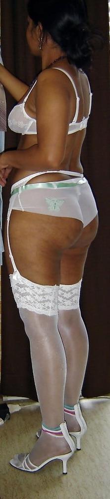 14P White Stockings and Suspenders
