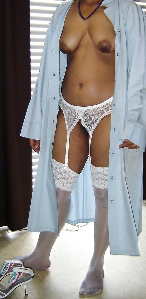14P White Stockings and Suspenders