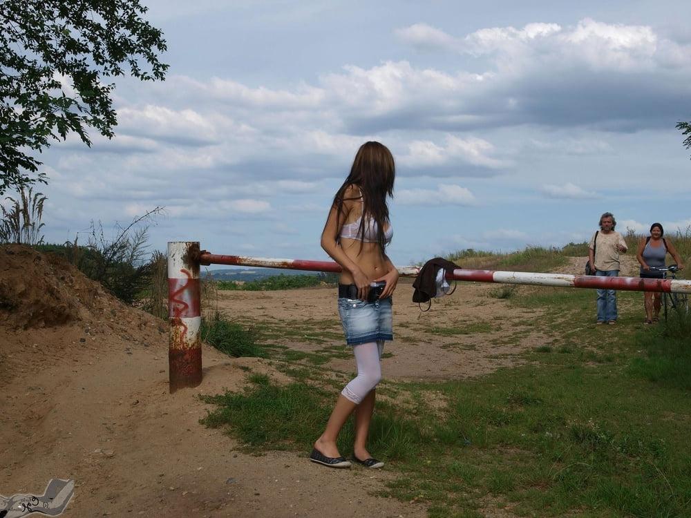 25P Andrea hiking nude