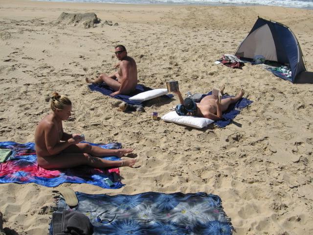 25P Fun at the beach with our nudist friends.