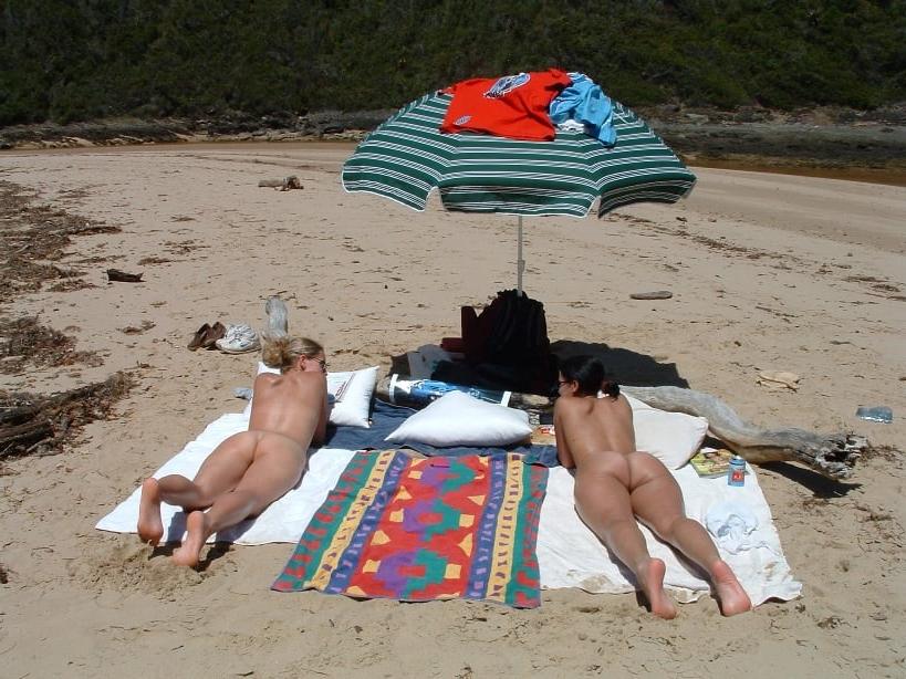 25P Fun at the beach with our nudist friends.