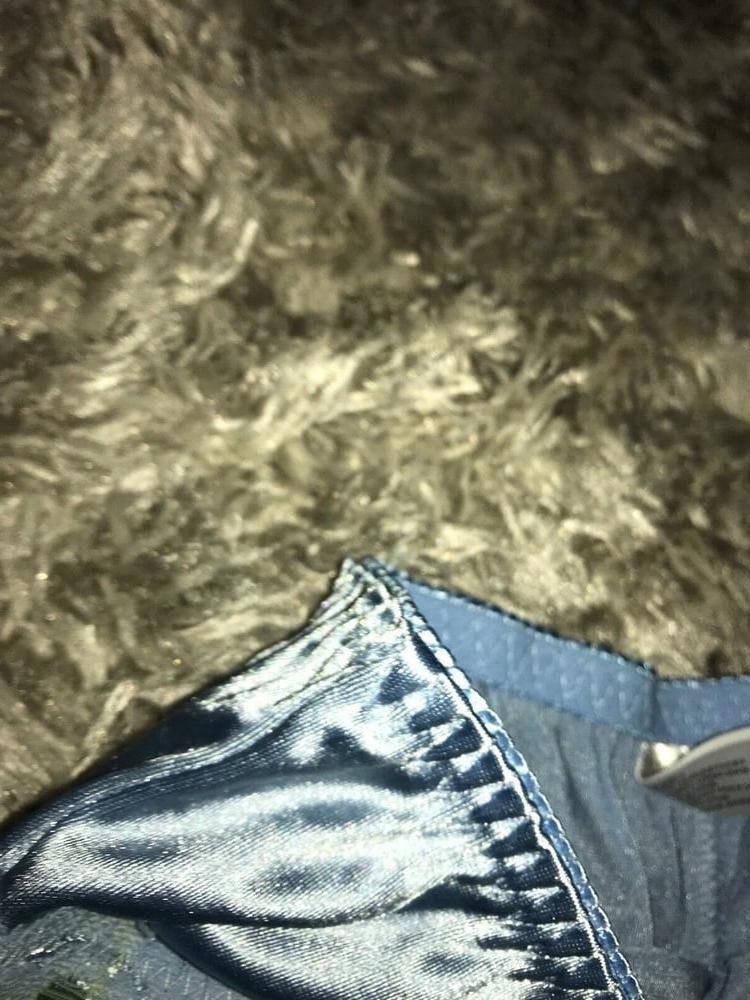 7P Blue SATIN Lacy Control Panties