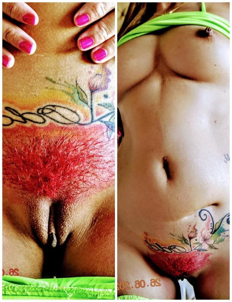 20P Busty Asian with  Colorful Dyed Bush 1