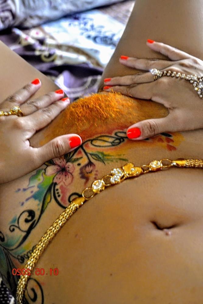 20P Busty Asian with  Colorful Dyed Bush 1