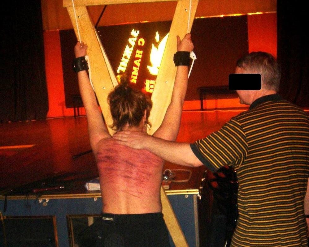 6P Back Flogging in Russian Club 1