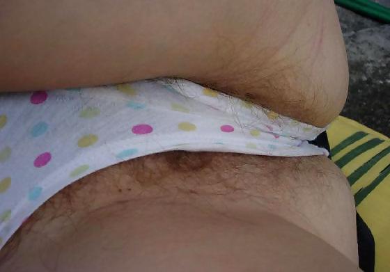 24P Hairy pussy in panties
