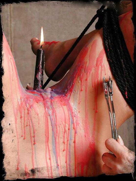 20P Anna being a BDSM candle stick