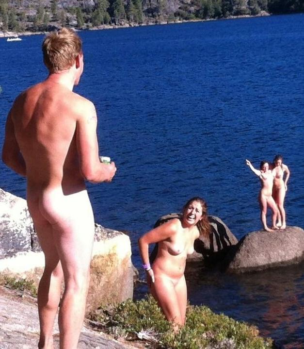 25P 0778 Various Nude Beach Couples