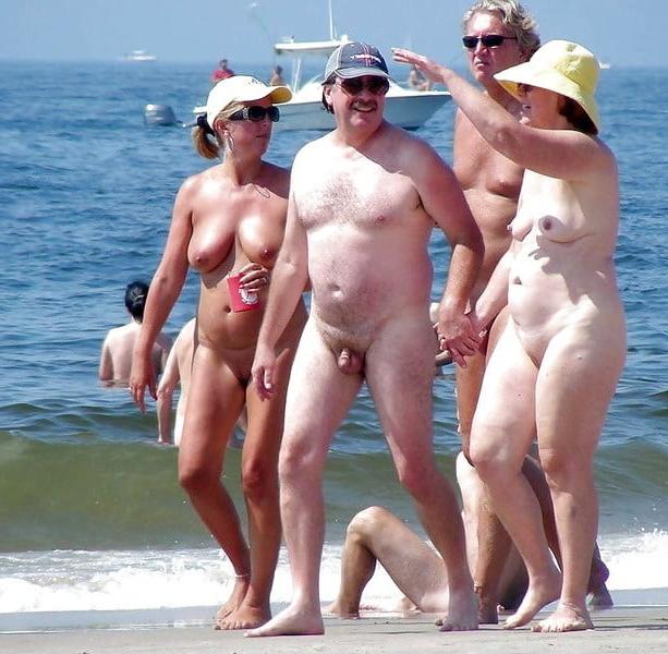 25P 0775 Very old nude beach photo.