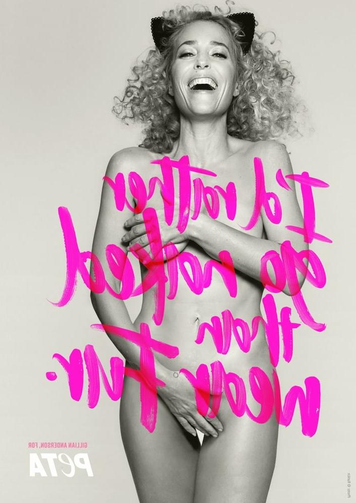 6P Gillian Anderson nude for peta feb 2018