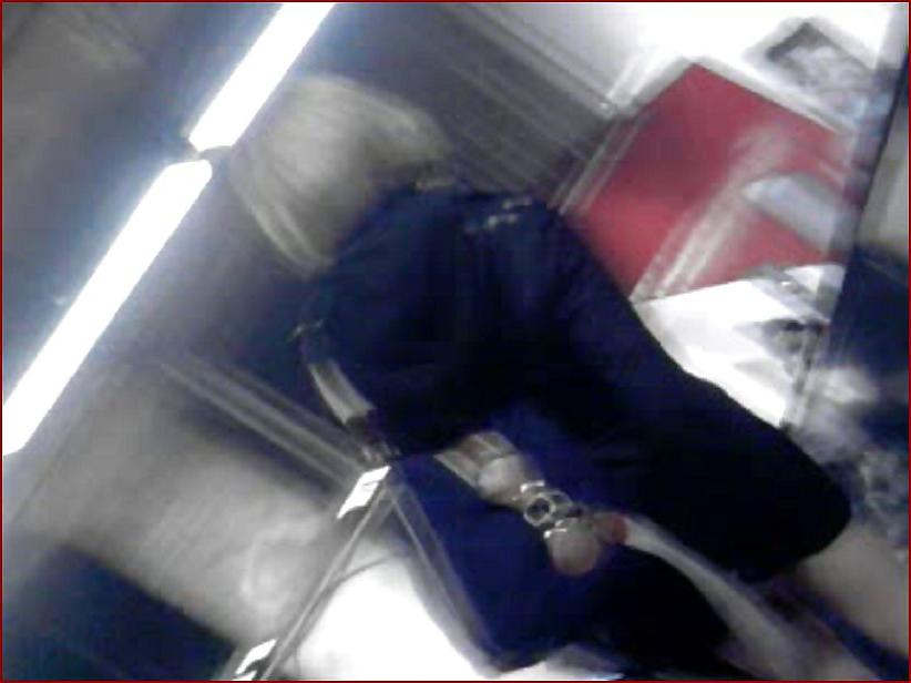 24P Blond business woman upskirt