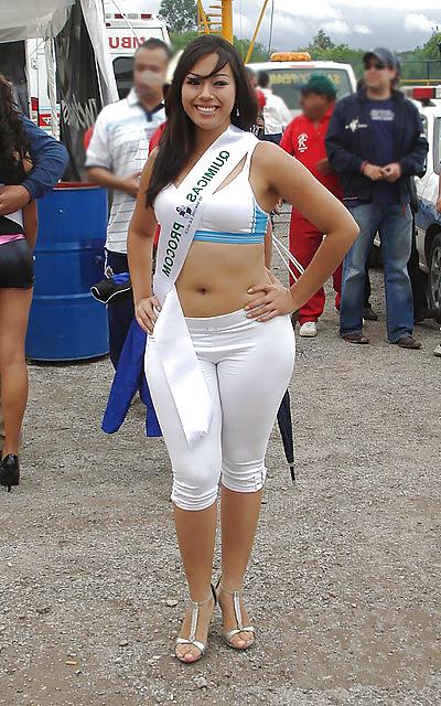 5P Promo Girl: Latina White Spandex 
