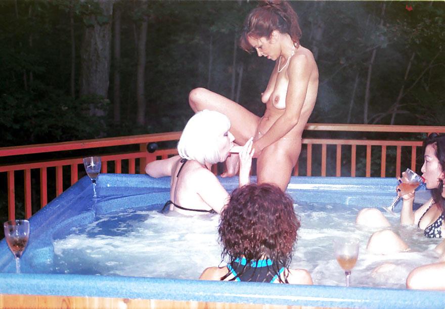 25P Lesbian Hot tub Orgy