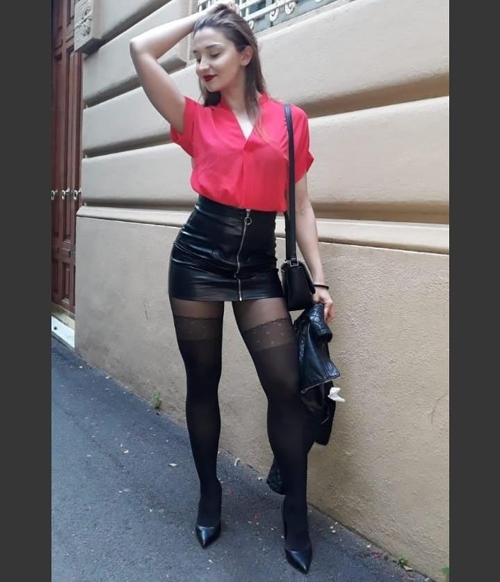 25P black stockings nylon pantyhose sexy legs 12