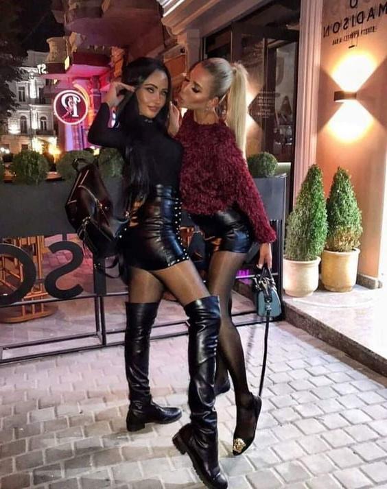 25P Black Leather Skirt 4 - by Redbull18