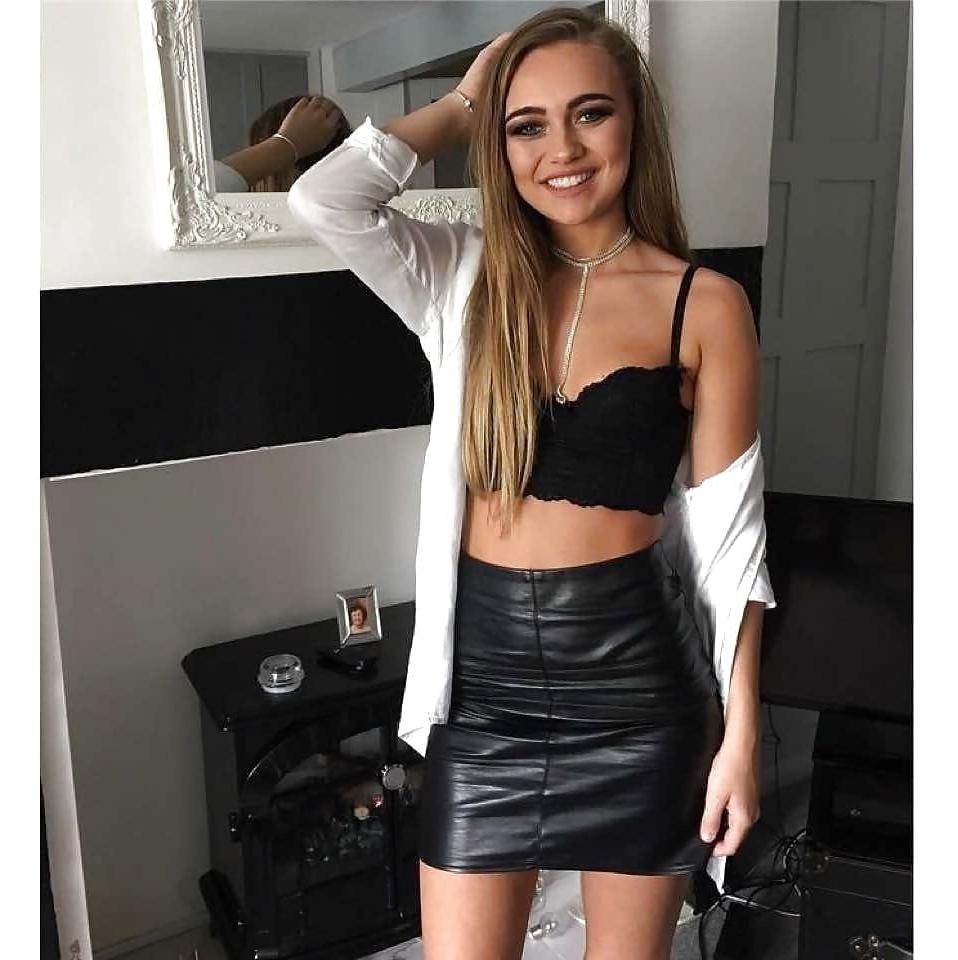 25P Black Leather Skirt 4 - by Redbull18