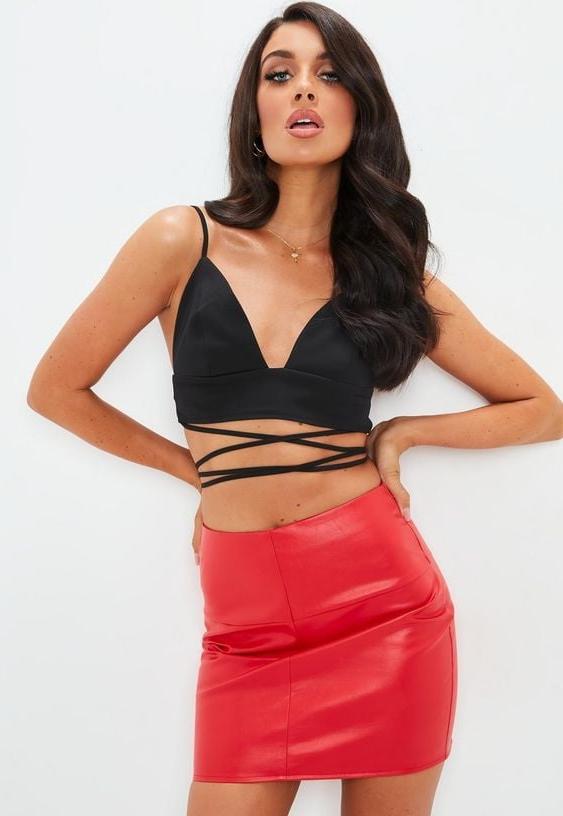 25P Red Leather Skirt 3 - By Redbull18