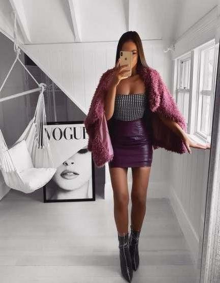 25P Red Leather Skirt 3 - By Redbull18