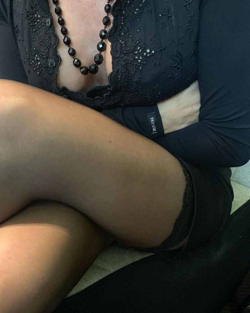 25P black stockings nylon pantyhose sexy legs 15