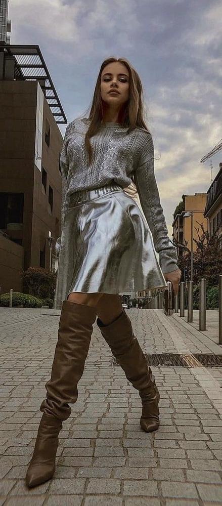 25P Metallic Coloured Leather Skirts 2 - by Redbull18